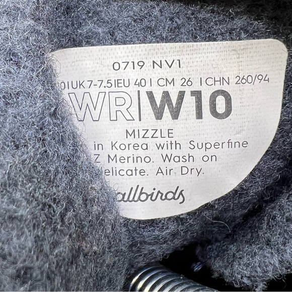 Allbirds Mizzle Wool Runner Charcoal Running Shoes Comfort Lace Up Size 10 Wmns - Picture 10 of 10